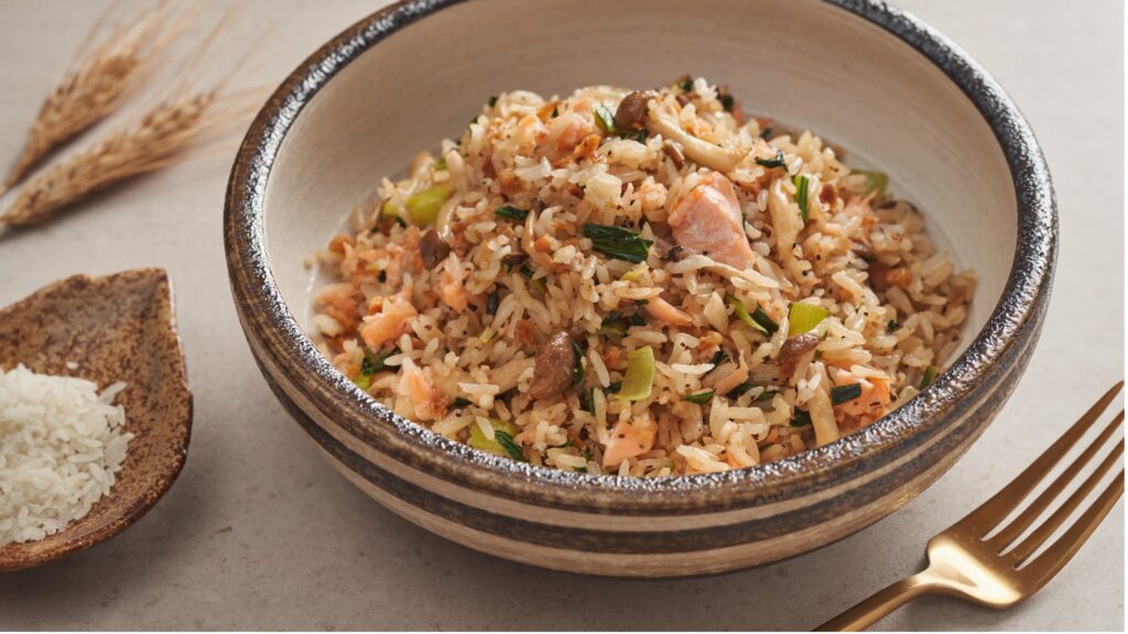 翡翠鮭魚菜飯